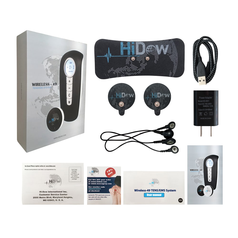 HiDow TENS Unit - AcuXPD Electronic Muscle Stimulator - Massagers