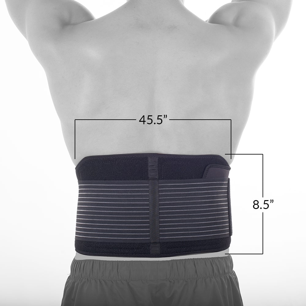 Back Wrap, Black - Heated with TENS Unit for Back Pain