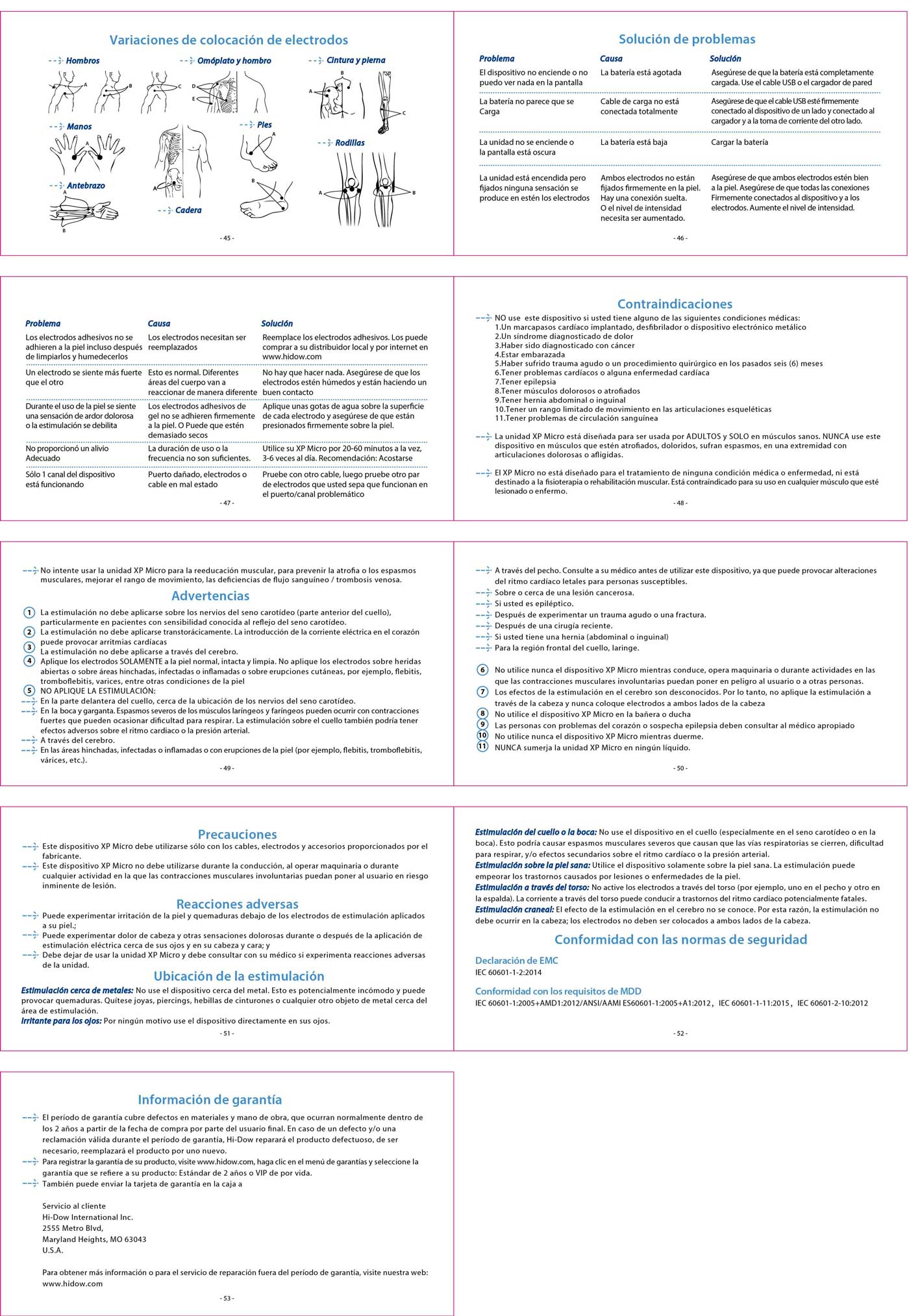 HiDow XP MICRO User Manual