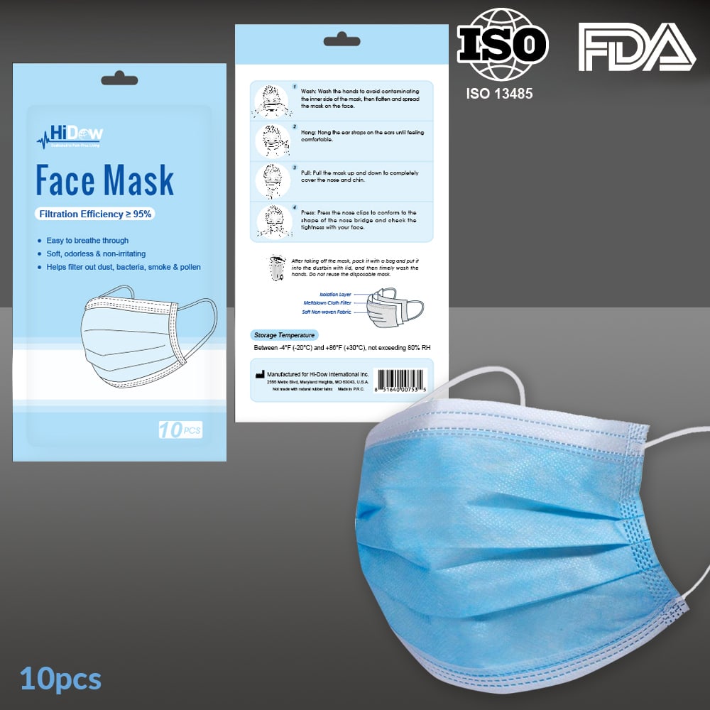 Hidow Face Mask 2 - Face Mask - 10pcs